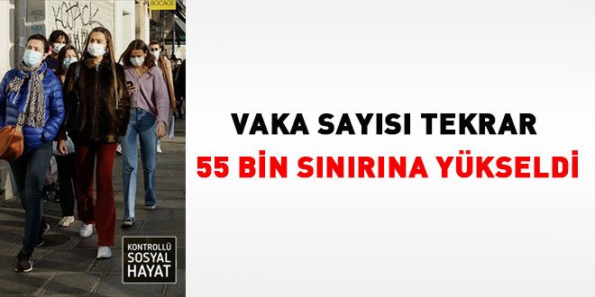 Vaka sayısı tekrar 55 bin sınırına yükseldi