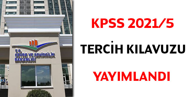 KPSS 2021/5 tercih klavuzu yaymland