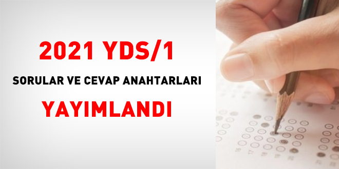 2021-YDS/1 sorular ile cevap anahtarlar yaymland