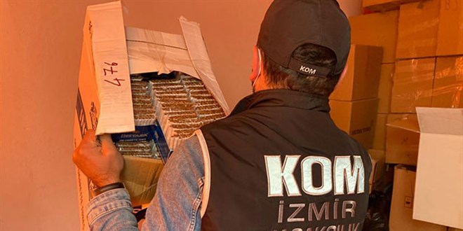 İzmir'de 6 milyon lira değerinde kaçak sigara geçirildi