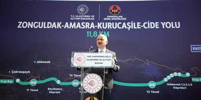 Bakan Karaismailolu, Bartn-Amasra-Kurucaile-Cide yol projesini inceledi