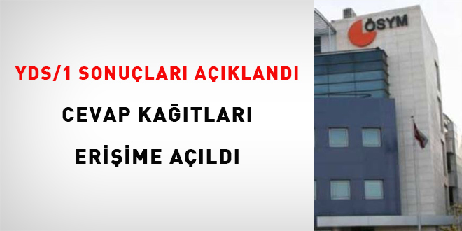 YDS/1 sonular akland, cevap katlar eriime ald