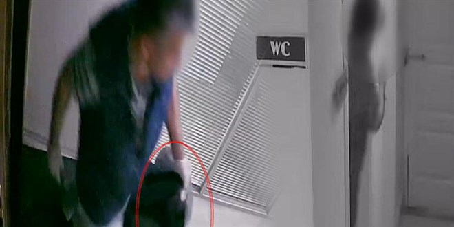 Çalıştığı iş yerinin kasasını soyan muhasebeci kamerada