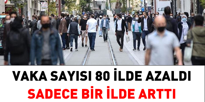 Vaka sayıları 80 ilde düştü, tek o ilde arttı