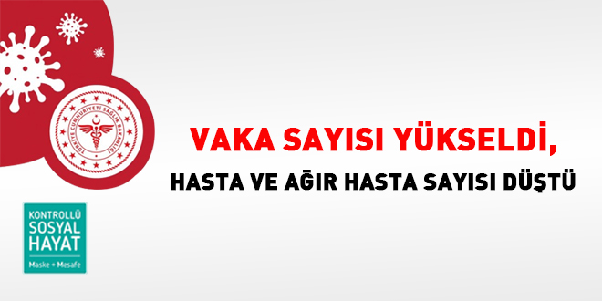 Vaka sayısı yükseldi, hasta ve ağır hasta sayısı düştü