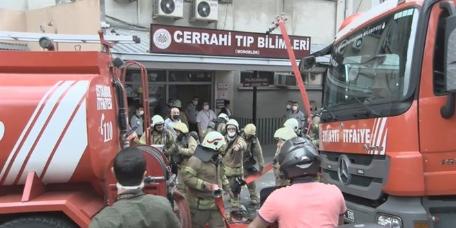 İstanbul Üniversitesi İstanbul Tıp Fakültesi'nde yangın