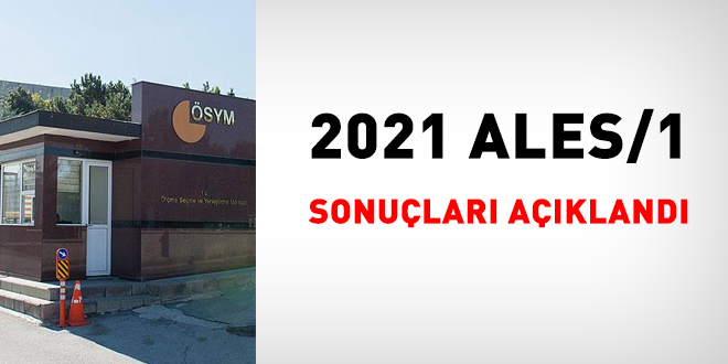 2021 ALES/1 sonular akland