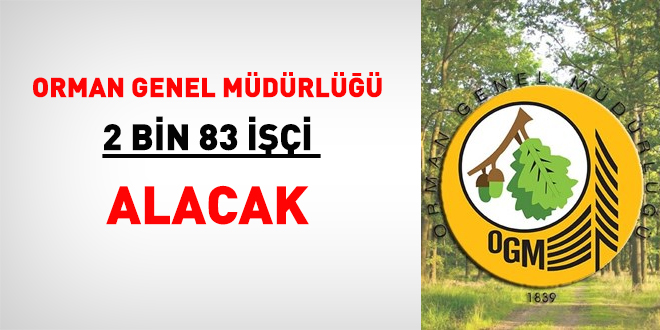 Orman Genel Müdürlüğü 2083 işçi alacak
