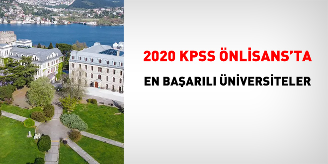 2020 KPSS nlisans'ta en baarl niversiteler