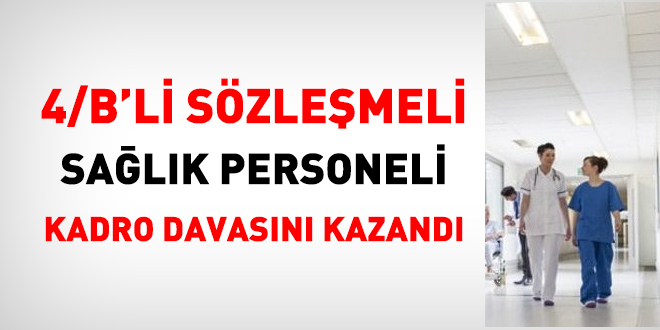 Sözleşmeli sağlık personeli kadro davasını kazandı