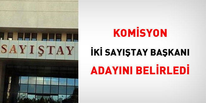 Komisyon iki Sayıştay Başkanı adayını belirledi