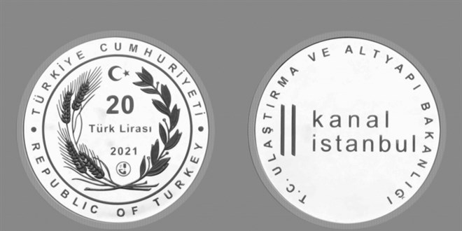 Kanal İstanbul için hatıra para basıldı