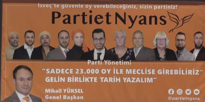 İsveç'te parti kuran Konyalı siyasetçi, oy istemek için memleket sokaklarında