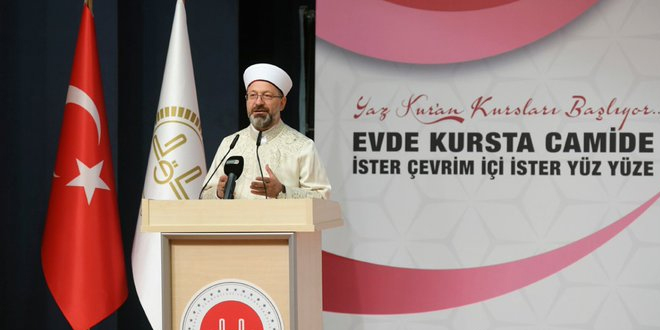 Erbaş, 2021 Yılı Yaz Kur'an Kursları Açılış Programı'nda konuştu