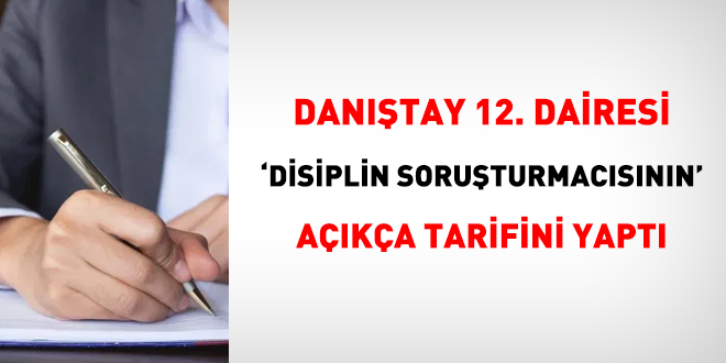 Dantay, 'disiplin soruturmacsnn' aka tarifini yapt