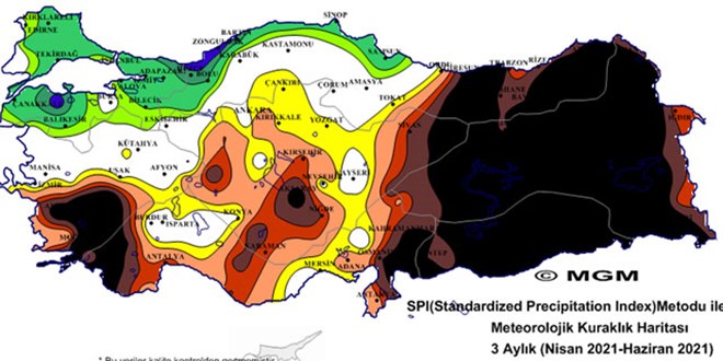 Meteorolojinin haritasında 'olağanüstü kuraklık' tehlikesi
