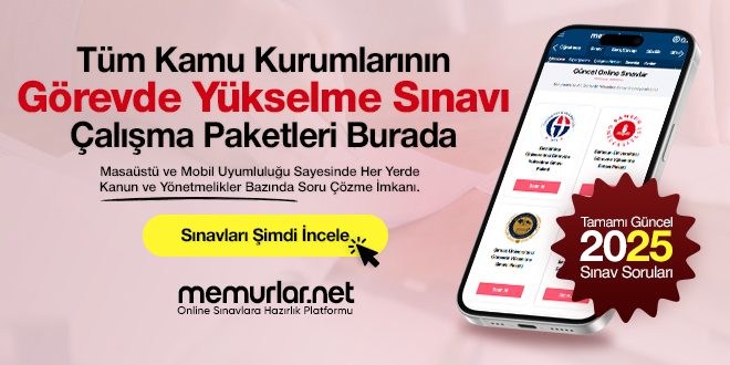 Görevde yükselme sınavları için online sınav paketleri