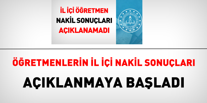 İl MEM'ler, öğretmenlerin il içi nakil sonuçlarını açıklamaya başladı