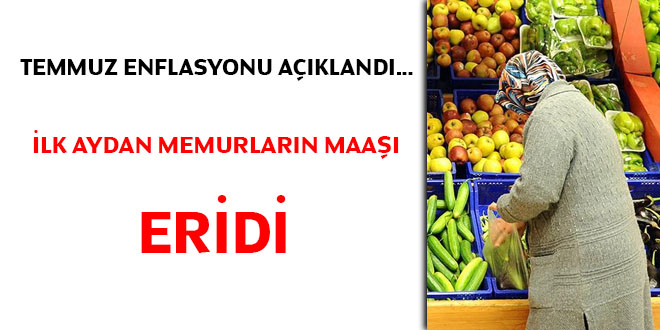 Temmuz enflasyonu açıklandı... İlk aydan memurların maaşı eridi