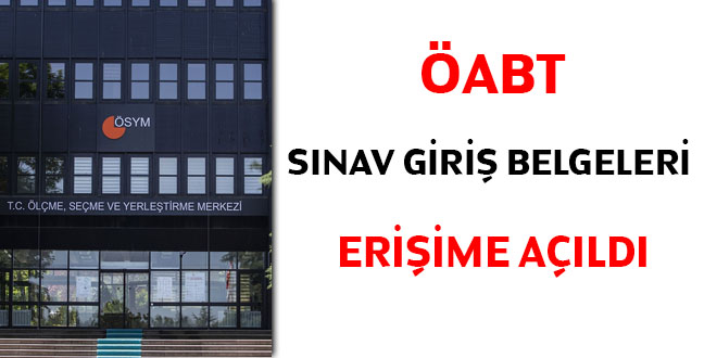 ÖABT sınav giriş belgeleri erişime açıldı