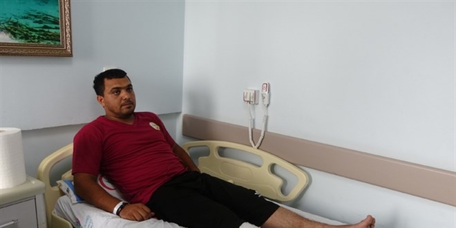 Ayak bileği kırılan Azerbaycanlı itfaiyeci ameliyat edildi