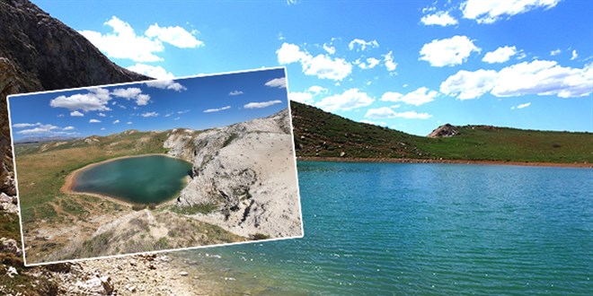 Bozkırın ortasındaki Yeşilgöl, doğaseverlerin ilgisini çekiyor