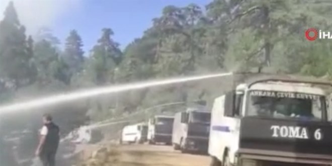 Toma'ları gören ormancıların mutluluğu görüntülere yansıdı