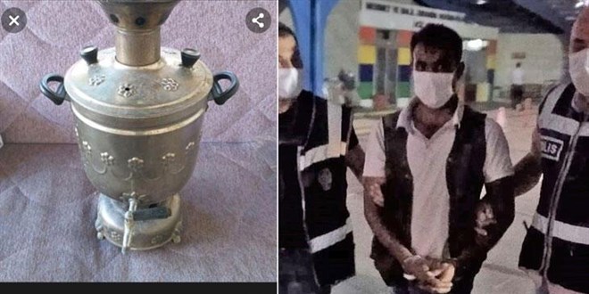 Çalınan semaverinin internette satışa çıkarıldığını görüp, şüpheliyi polise yakalattı