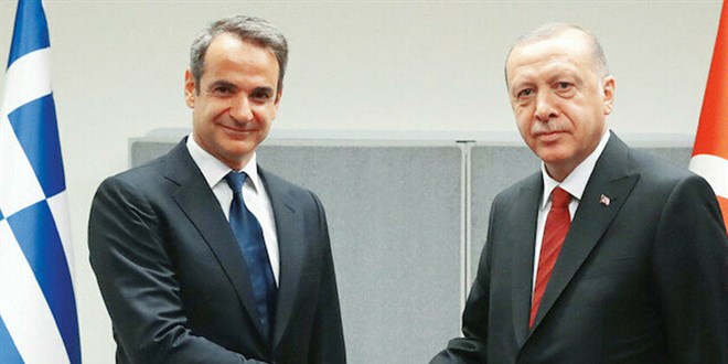 Erdoğan, Yunanistan Başbakanı Miçotakis ile görüştü
