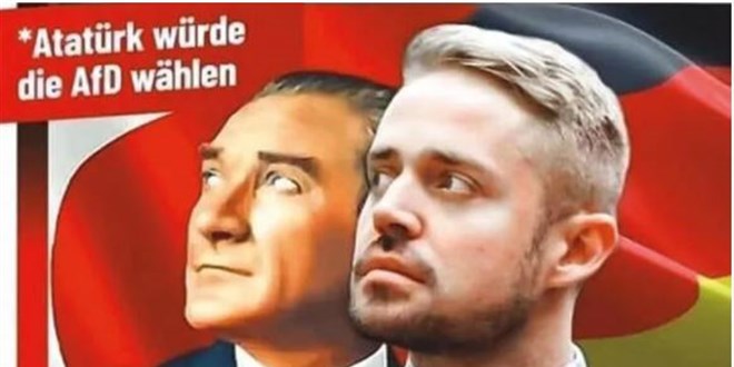 Almanya'da skandal! Atatürk afişine büyük tepki yağıyor