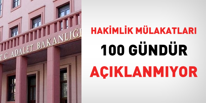 Hakimlik mülakatları 100 gündür açıklanmıyor