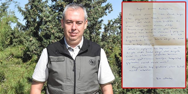 Alev avcısı ormancıları duygulandıran mektup