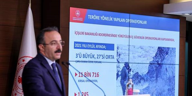 Eylül'de 5'i üst düzey, 95 terörist etkisiz hale getirildi