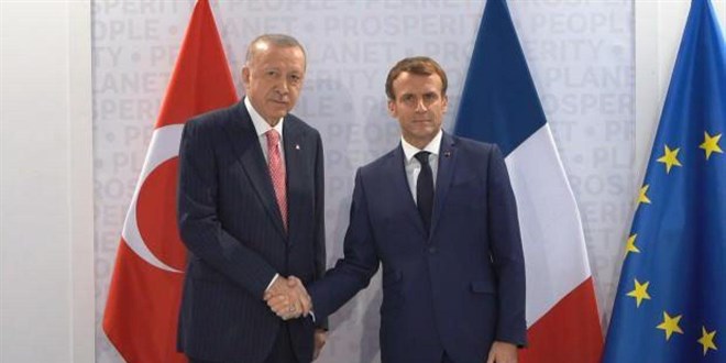 Cumhurbaşkanı Erdoğan, Macron ile görüştü