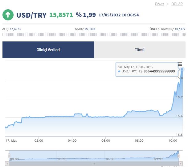 Dolar yükselişe geçti