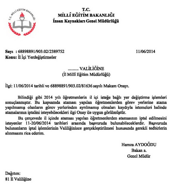 Atama iptal dilekçesi örneği Atama iptal dilekçesi örneği