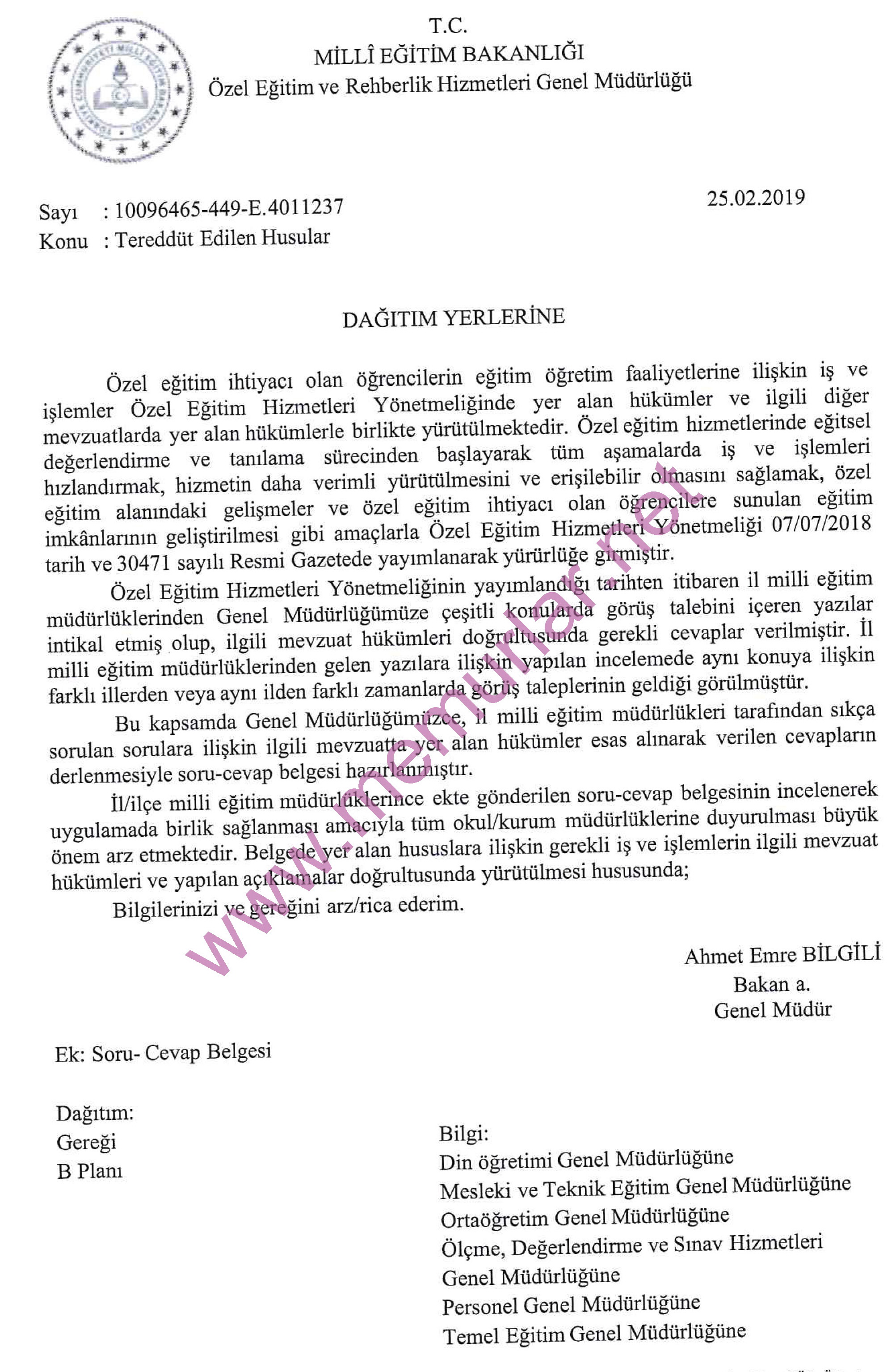 ozel egitim hizmetleri ile ilgili sikca sorulan sorular ve cevaplari memurlar net