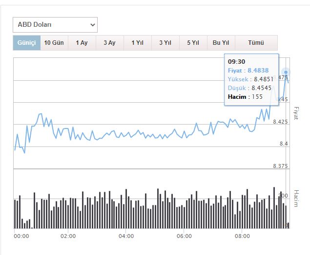 Dolar rekora doğru yükselişte