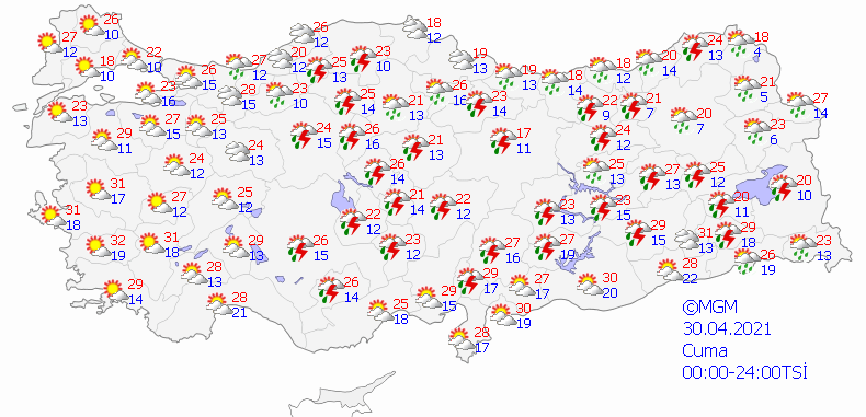 Meteorolojiden il il sağanak uyarısı- Haritalı