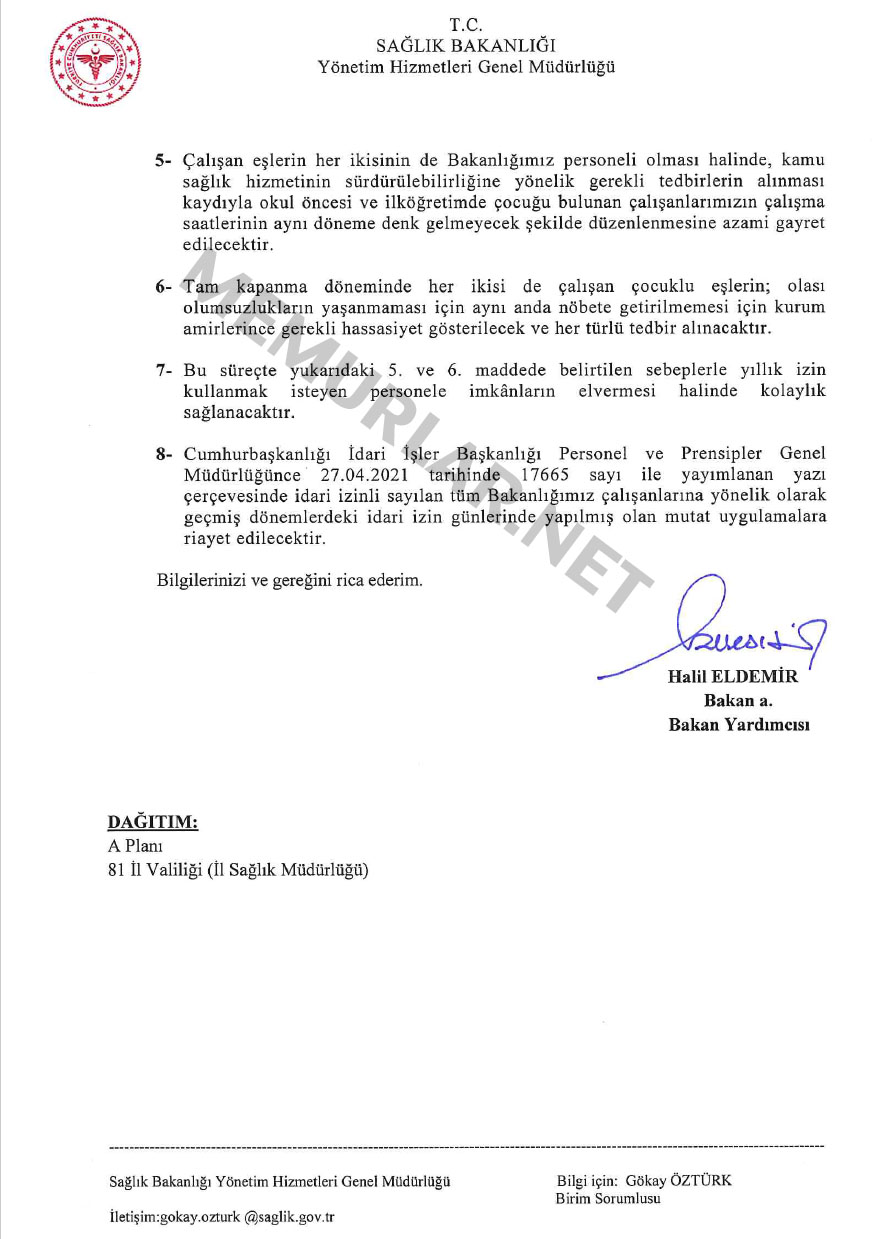 Bakanlıktan, sağlık personeline yönelik 'kreş' kararı
