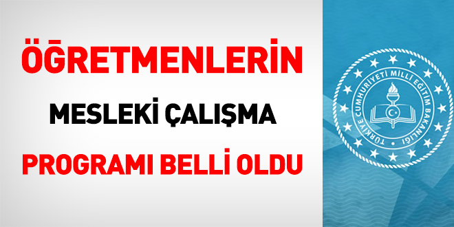 2021 mesleki çalışma programı belli oldu