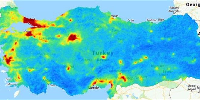 Uydu verilerine gre Trkiye'nin en kirli kentleri