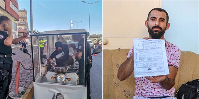 Polisin motosiklete kelepçelediği engelliye, 'maske' cezası