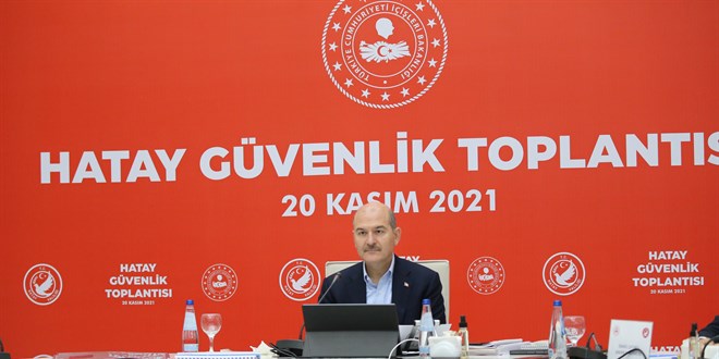 Bakan Soylu, Hatay'da İl Güvenlik Toplantısı'na katıldı