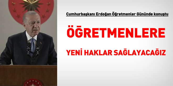 Erdoğan: Öğretmenlik meslek kanunu çıkacak
