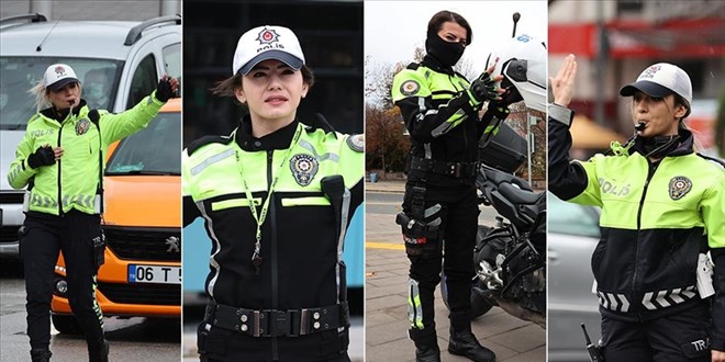 'Ankara'nın kalbi'nde trafik düzenini kadın polisler sağlıyor