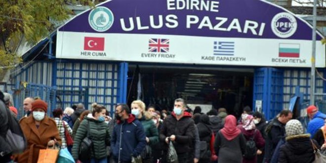 Bulgaristan'dan 1 milyon turist Edirne'ye alışverişe geldi