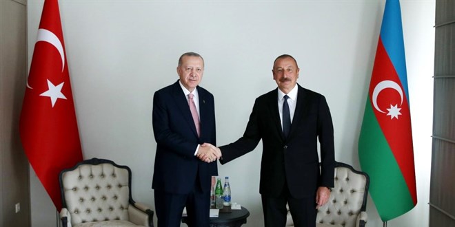 Erdo�an, Azerbaycan Cumhurba�kan� Aliyev ile g�r��t�