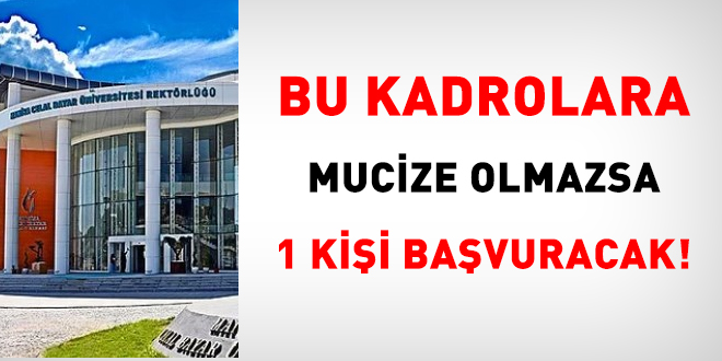 Bu kadrolara mucize olmazsa 1 kii bavuracak!