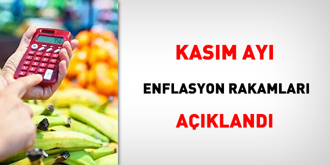 Kasım ayı enflasyon rakamları açıklandı